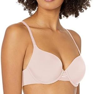 Le Mystere second skin back smoother bra 34C pink chiffon rose gold t shirt bra